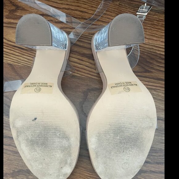 UWB Olivia Ferguson Clear/Nude Strap Heels Size 6.5 - Picture 6 of 9